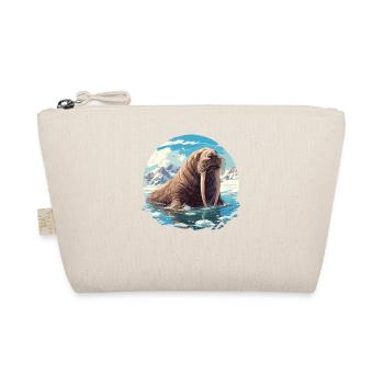 Walrus Walrosse Walross - Organic Pouch - nature - Front