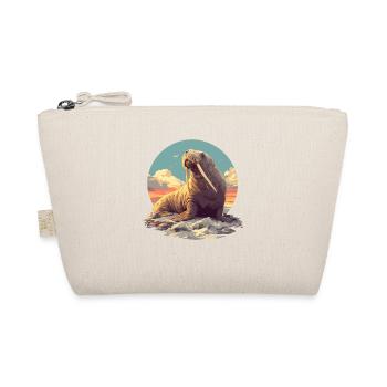 Walrus Walrosse Walross - Organic Pouch - nature - Front