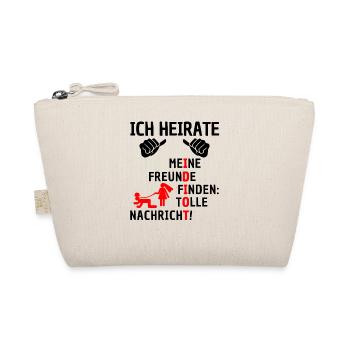 Ich heirate JGA Junggesellenabschied Idiot - Bio-Täschchen - Natur - Vorne