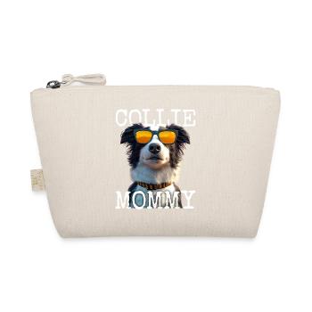 Border Collie Mommy Hund Mama Muttertag Collie Mom - Bio-Täschchen - Natur - Vorne
