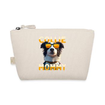 Border Collie Mommy Hund Mama Muttertag Collie Mom - Bio-Täschchen - Natur - Vorne
