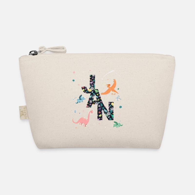 JAN - Beautiful boy name with dinosaur Organic Pouch