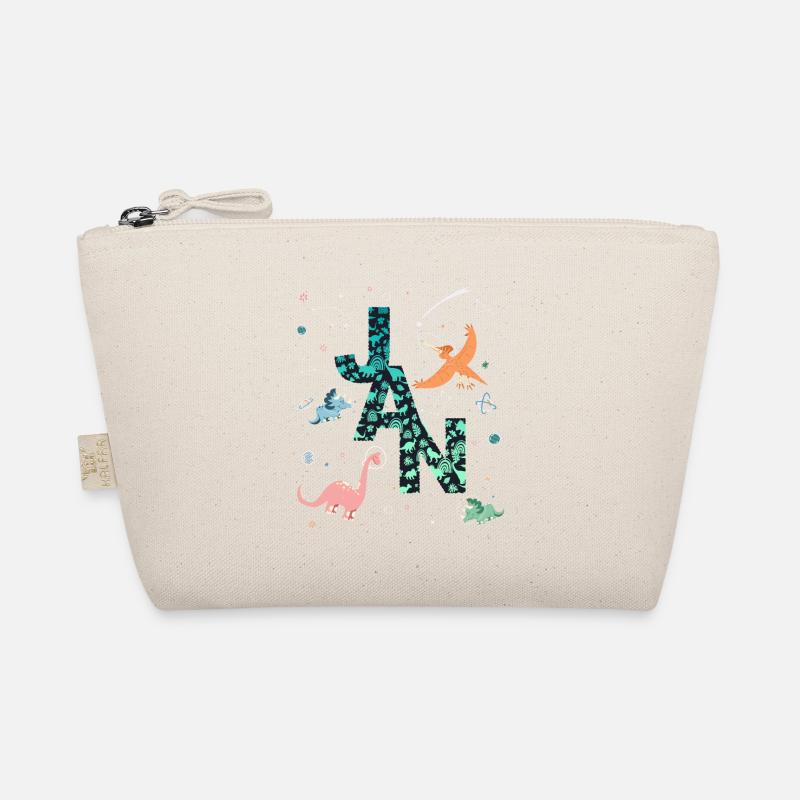 JAN - Beautiful boy name with dinosaur Organic Pouch