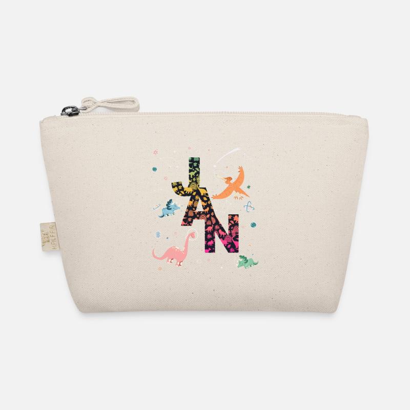 JAN - Beautiful boy name with dinosaur Organic Pouch