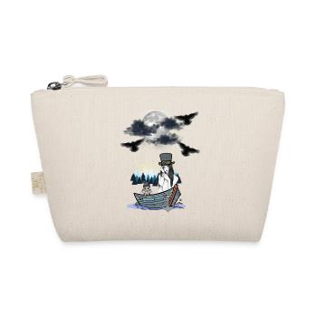 Halloween Ferryman Vampire Bat Boat Boats - Organic Pouch - nature - Front