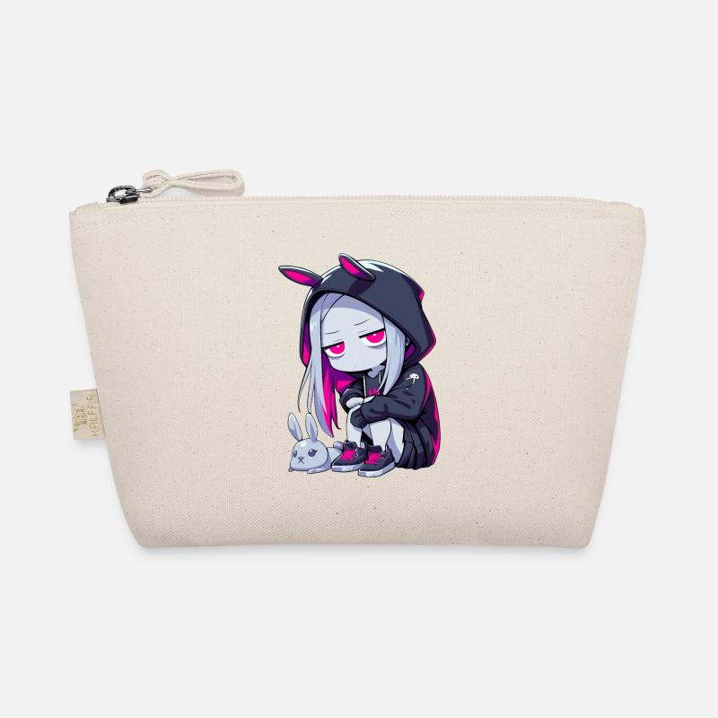 Grunge Goth Bunny Anime Girl Cute Edgy Gothic - Bio-Täschchen - Natur