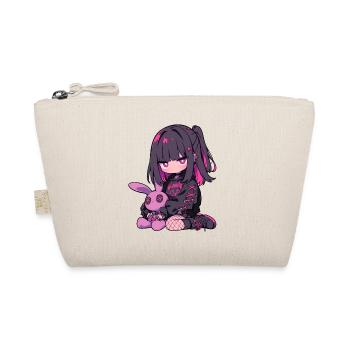 Anime Girl Goth Bunny Grunge Cute Kawaii Edgy - Bio-Täschchen - Natur - Vorne