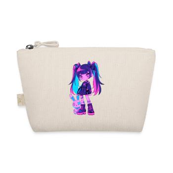 Cute Kawaii Anime Girl Grunge Goth Bunny Gothic - Bio-Täschchen - Natur - Vorne