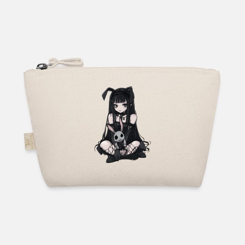Kawaii Cute Anime Girl Goth Bunny Grunge Gothic - Bio-Täschchen - Natur