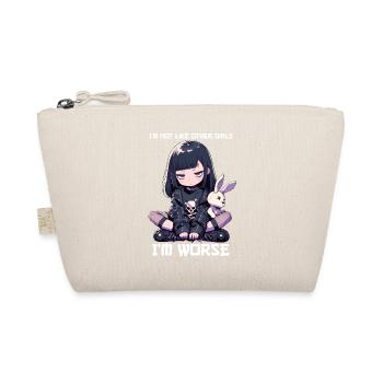 Not Like Other Girls Goth Girl Bunny Kawaii Gothic - Bio-Täschchen - Natur - Vorne