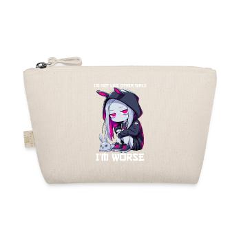 Not Like Other Girls Goth Bunny Kawaii Edgy Grunge - Bio-Täschchen - Natur - Vorne