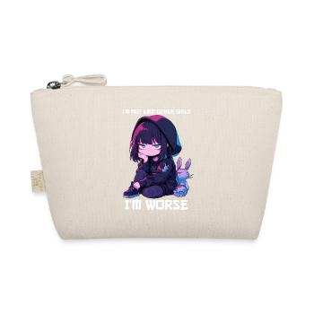 Not Like Other Girls Anime Girl Kawaii Edgy Goth - Bio-Täschchen - Natur - Vorne