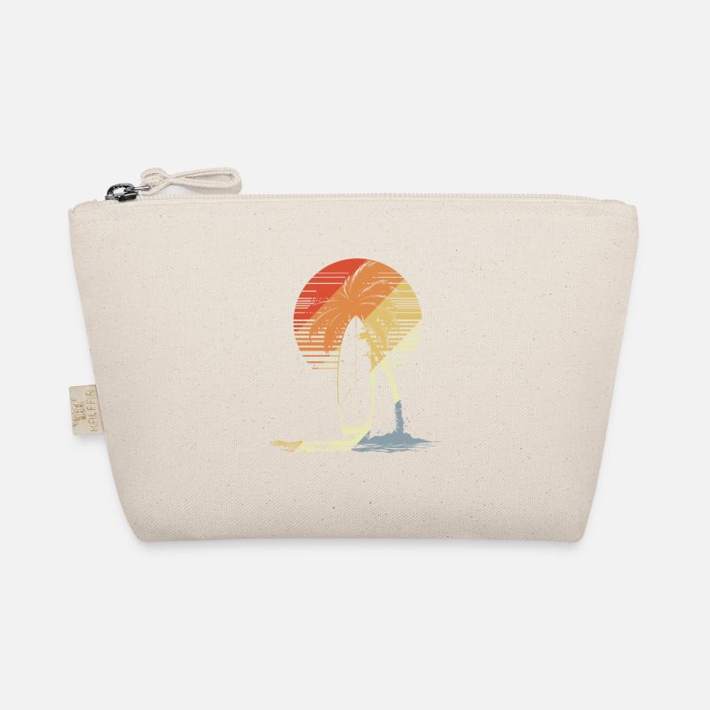Surfbrett Vintage - Bio-Täschchen - Natur