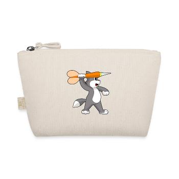 Katze Dart Dartpfeil - Bio-Täschchen - Natur - Vorne
