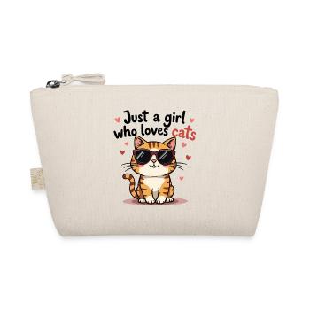 just a girl who loves cats, Cute cat shirt for kid - Organic Pouch - nature - Front