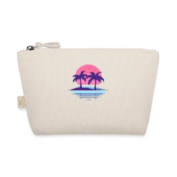 Vaporwave Synthwave Pixelart Palm Trees Retro 90s - Organic Pouch - nature - Front