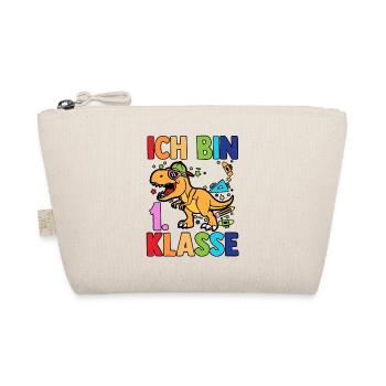 Dino Erste Klasse Schulkind Schulbeginn Einschulun - Bio-Täschchen - Natur - Vorne