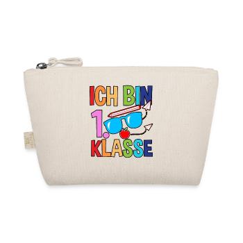 Erste Klasse Schulkind Schulbeginn Einschulung - Bio-Täschchen - Natur - Vorne