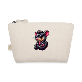 Cool souris Rat des années 50 des années 60 en cuir veste lunettes de soleil - Trousse biologique - nature - Devant