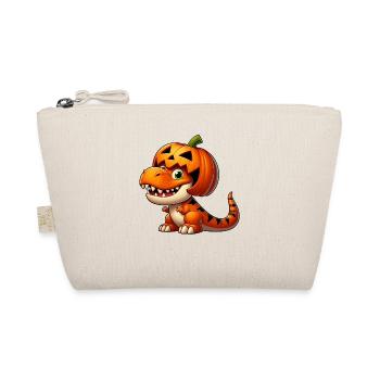 Funny Halloween T-Rex Dinosaur Comic - Organic Pouch - nature - Front
