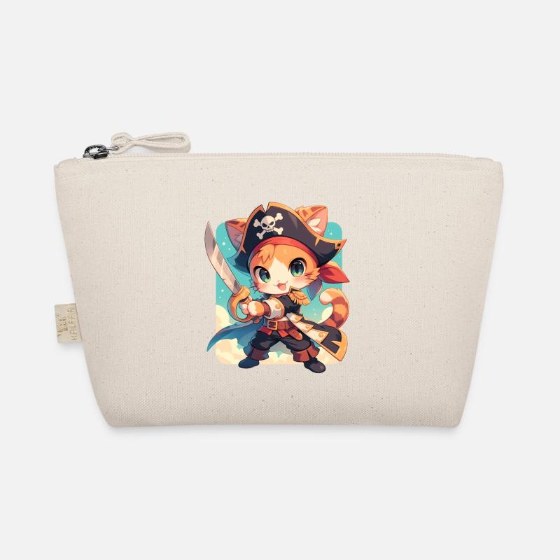 Chat Pirate de Kawaii Chibi - Aventure Ahoy Trousse biologique