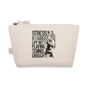 Funny Tennis Player Racket Stress - Bio-Täschchen - Natur - Vorne