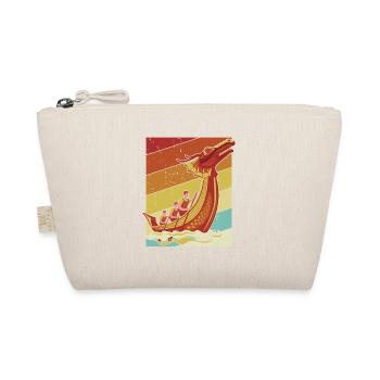 Retro Paddler Drummer Team Lover Dragon Boat - Organic Pouch - nature - Front