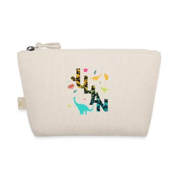 JULIAN - Beautiful boy name with dinosaur - Organic Pouch - nature - Front