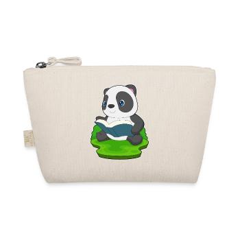 Panda Nerd Buch  - Bio-Täschchen - Natur - Vorne