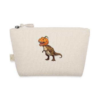 Funny Halloween T-Rex Dinosaur Comic - Organic Pouch - nature - Front