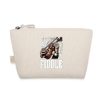 Fiddle Fit As A Fiddle Musician Violin Music Lover - Organic Pouch - nature - Front