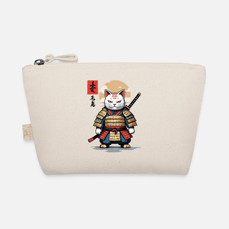 Samurai Katze Asiatischer Ukiyo-E Stil Aesthetic Bio-Täschchen