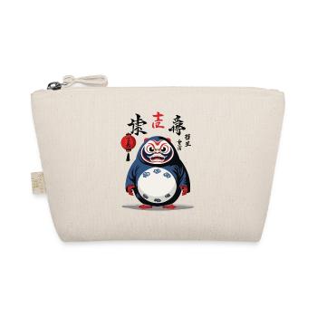 Japanischer Daruma Aesthetic Yokai Vintage Design - Bio-Täschchen - Natur - Vorne