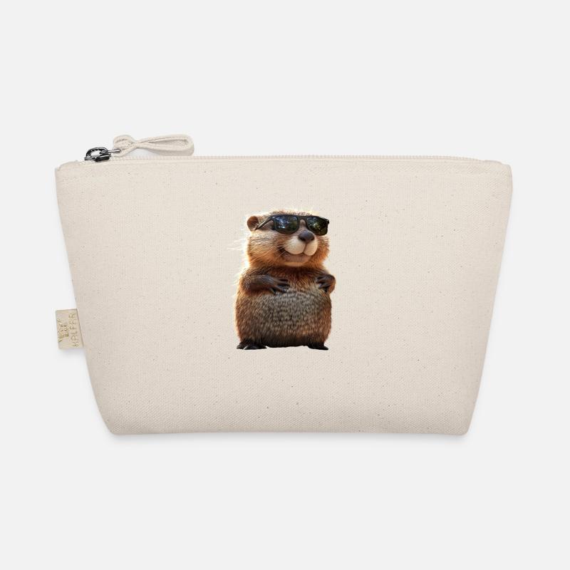 Beaver Motif Beaver Whisperer Rodents Cute Beaver Organic Pouch
