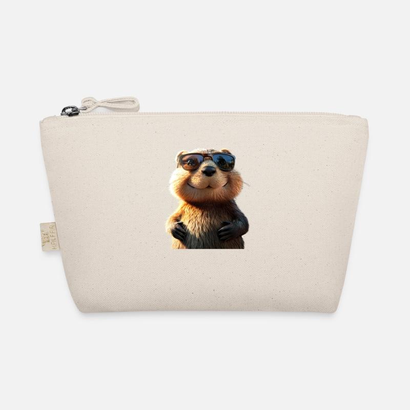Beaver Motif Beaver Whisperer Rodents Cute Beaver Organic Pouch