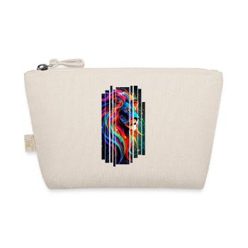 Multicolored Geometric Lion - Organic Pouch - nature - Front