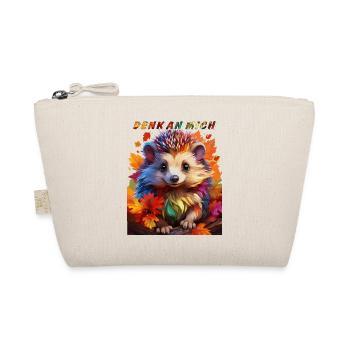 HEDGEHOG AUTUMN THINK OF ME - Organic Pouch - nature - Front