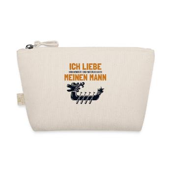 Ich liebe meinen Mann Drachenboot Team Paddler - Bio-Täschchen - Natur - Vorne
