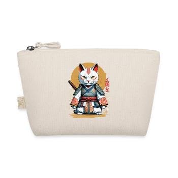 Samurai Cat Japanese Artwork Anime Design - Organic Pouch - nature - Front