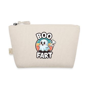 Lustiger Geist furzt – Halloween Spaß - Bio-Täschchen - Natur - Vorne