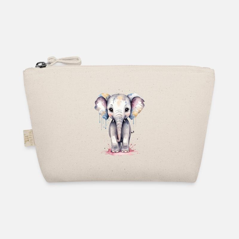 Éléphant Kawaii Aquarelle - Adorable Bébé Elephan Trousse biologique