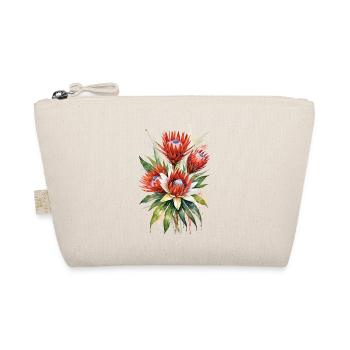 Protea Flowers Watercolor Art | Elegant Botanical - Organic Pouch - nature - Front