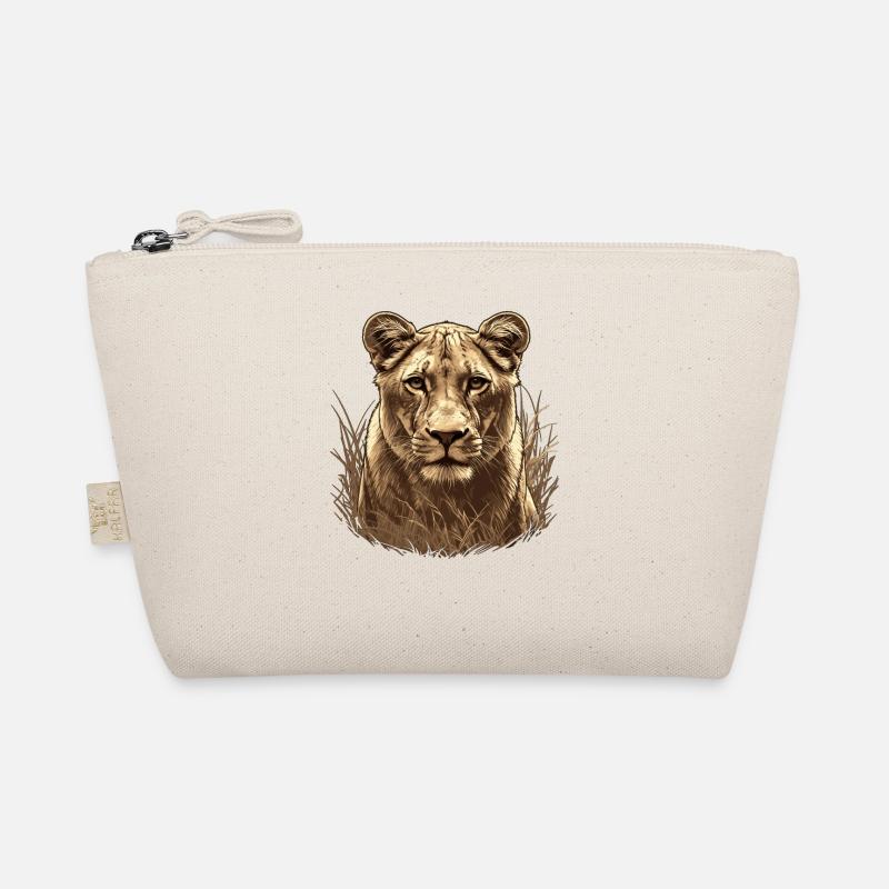 Lioness Löwinnen Löwin - Bio-Täschchen - Natur