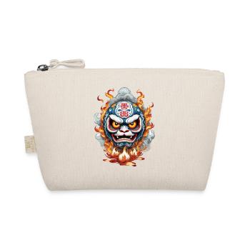 Design vintage japonais Daruma et Demon - Trousse biologique - nature - Devant