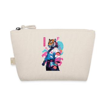 Tiger Yokai Vaporwave Aesthetic Samurai Design - Organic Pouch - nature - Front