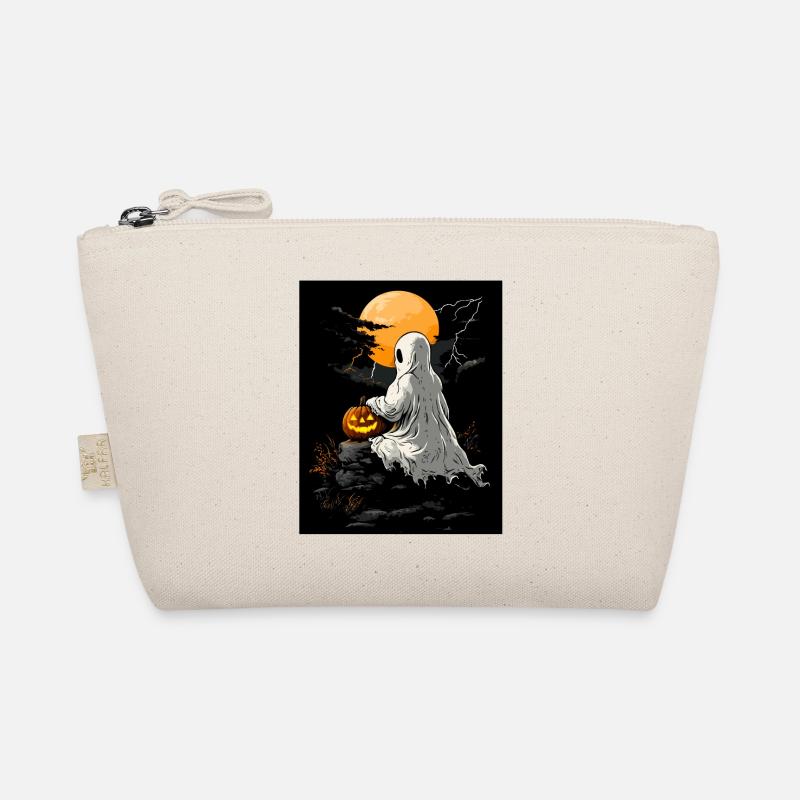 Halloween Geschenk Frauen Geist Männer Kinder Deko - Bio-Täschchen - Natur