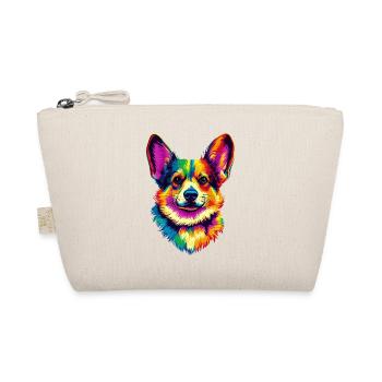 Corgi Colorful Rainbow Welsh Corgi Cardigan Corgi Corgi - Organic Pouch - nature - Front