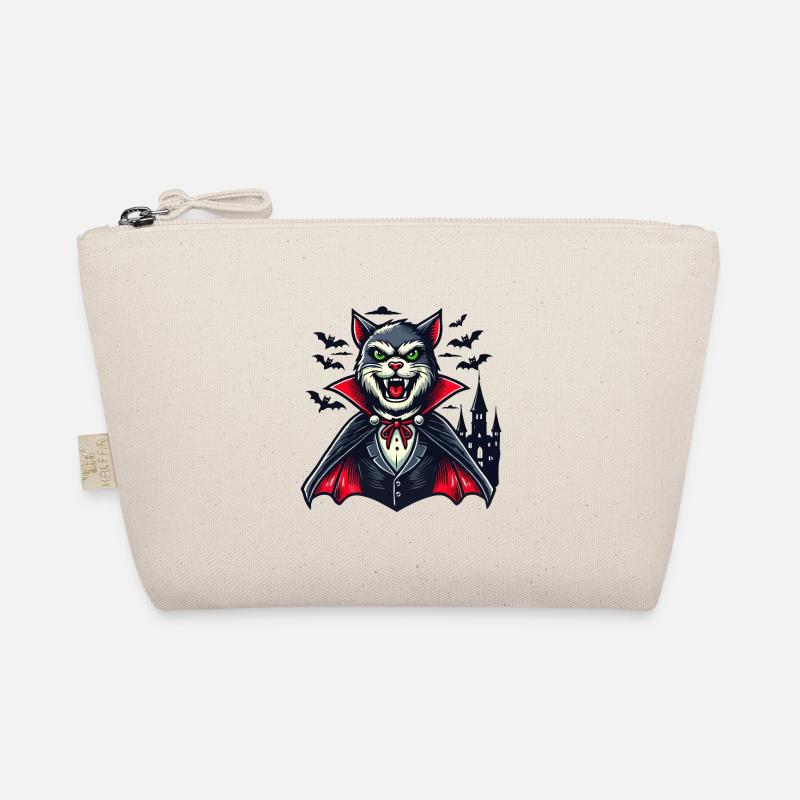 Chat vampire Chat d’Halloween mignon Trousse biologique