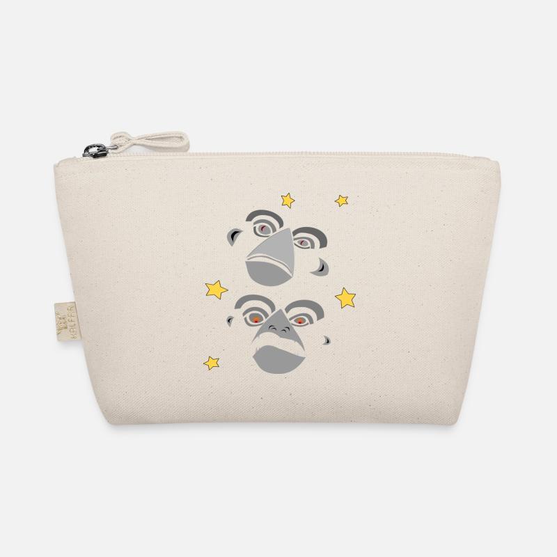 Two monkey faces screaming Organic Pouch