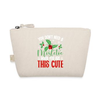 Frohe Weihnachten, Du Brauchst Keinen Mistel, - Bio-Täschchen - Natur - Vorne